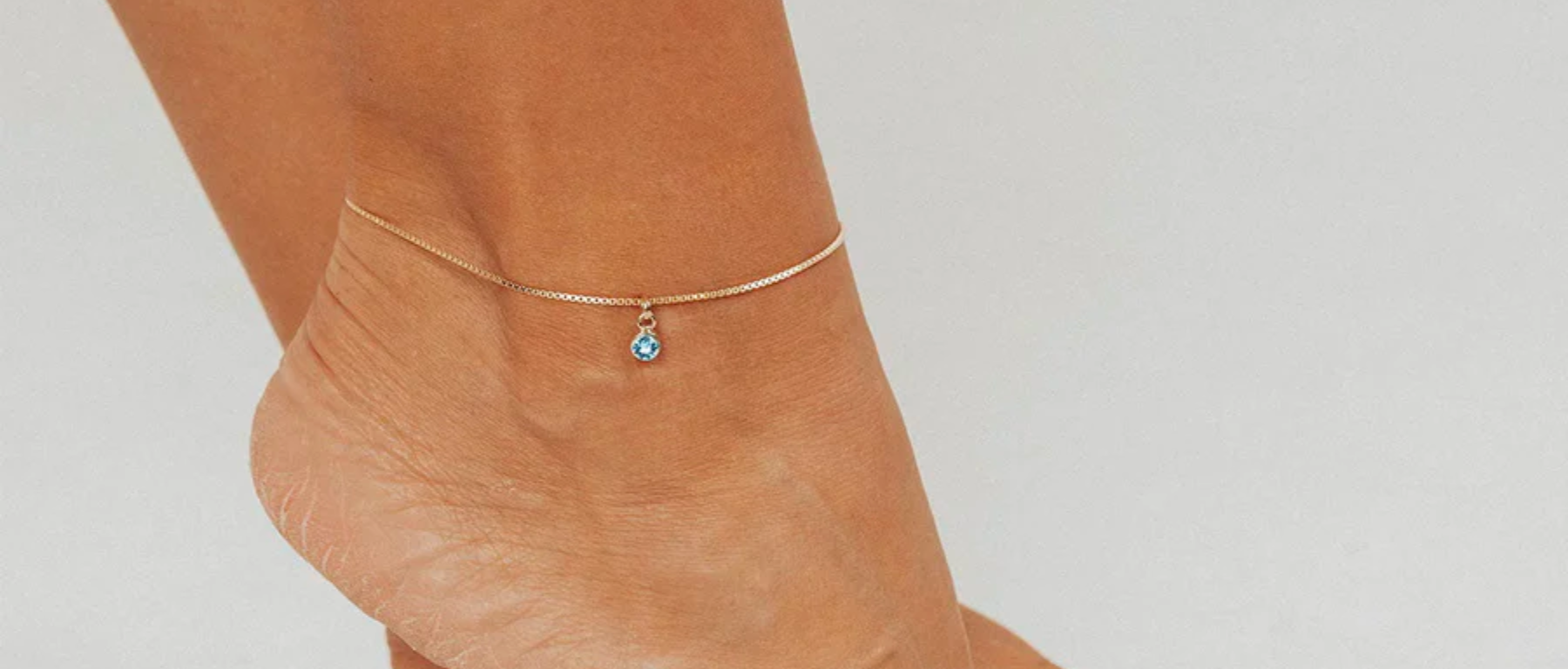 PERSONALIZED BIRTHSTONE ADJUSTABLE ANKLET (GOLD)